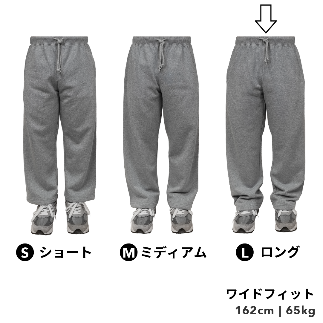 BULL パンツ：ワイド / 丈ロング/ ブラック