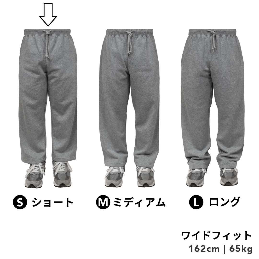 BULL パンツ：ワイド/ 丈ショート / ブラック