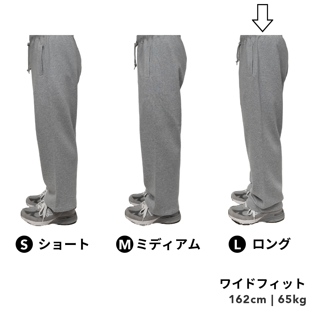 BULL パンツ：ワイド / 丈ロング/ ブラック